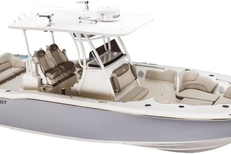 Slide: The Image of 2026 Key West 263 FS boat with sleek design and spacious seating. - 21