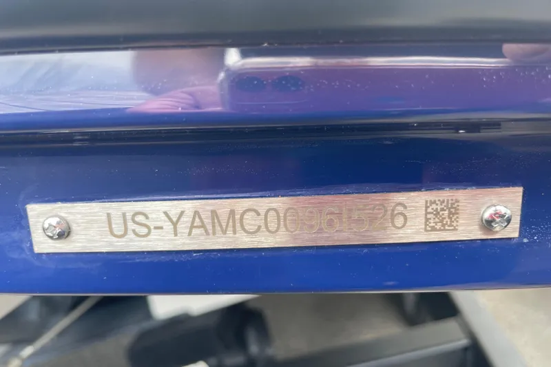 Slide: The Image of Yamaha 222SE 2026 model identification plate with serial number and QR code. - 6