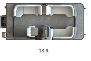 Slide: The Image of Top view of 2026 Starcraft GX 18 R boat layout with seating arrangement. - 22