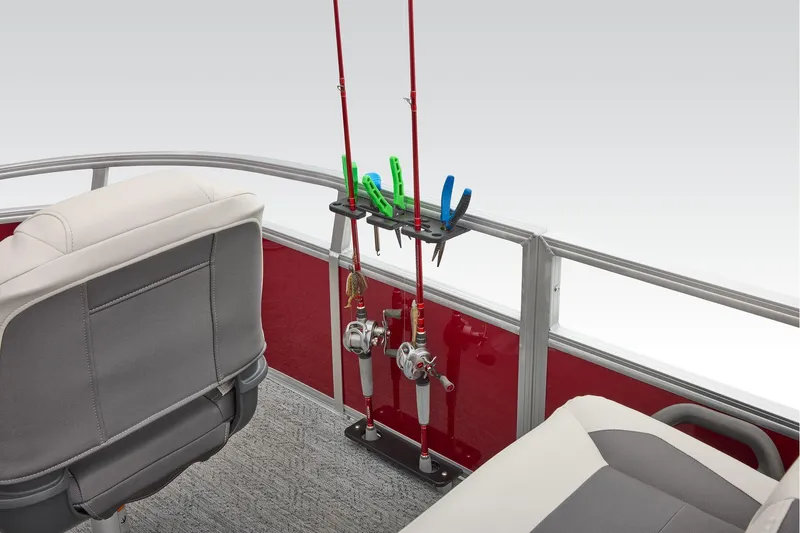 Slide: The Image of Manufacturer Provided Image: 2026 Sun Tracker Bass Buggy 16 XL Select fishing setup with rod holders and seating. - 47