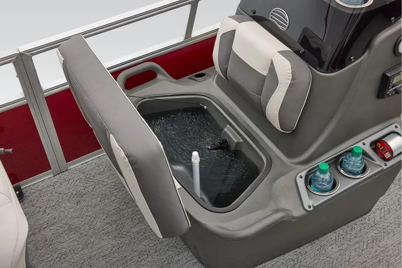 Slide: The Image of Manufacturer Provided Image: 2026 Sun Tracker Bass Buggy 16 XL Select interior with livewell and cup holders. - 52