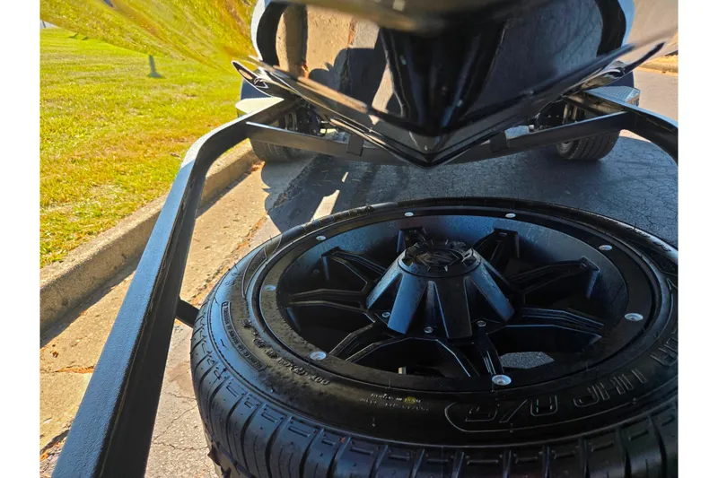 Slide: The Image of Close-up of a 2022 Phoenix 919 ProXP trailer wheel and frame in sunlight. - 8