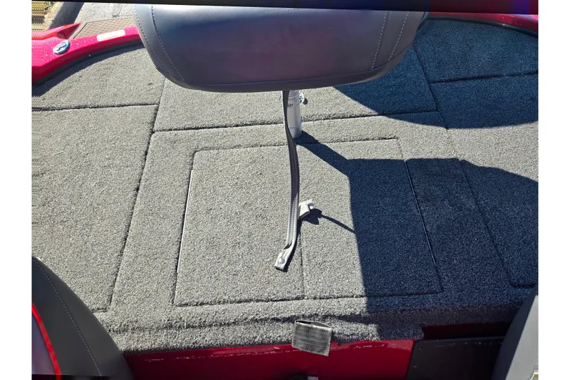 Slide: The Image of 2022 Nitro Z18 Pro boat interior with gray carpet and seat detail. - 21