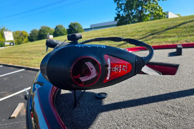 Slide: The Image of Close-up of MotorGuide trolling motor on Nitro Z18 Pro boat, 2022 model. - 5