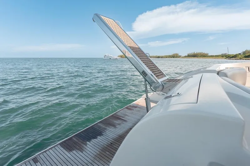 Slide: The Image of Luxury Azimut 62 Evolution yacht, 2007 model, with open deck and scenic ocean view. - 27