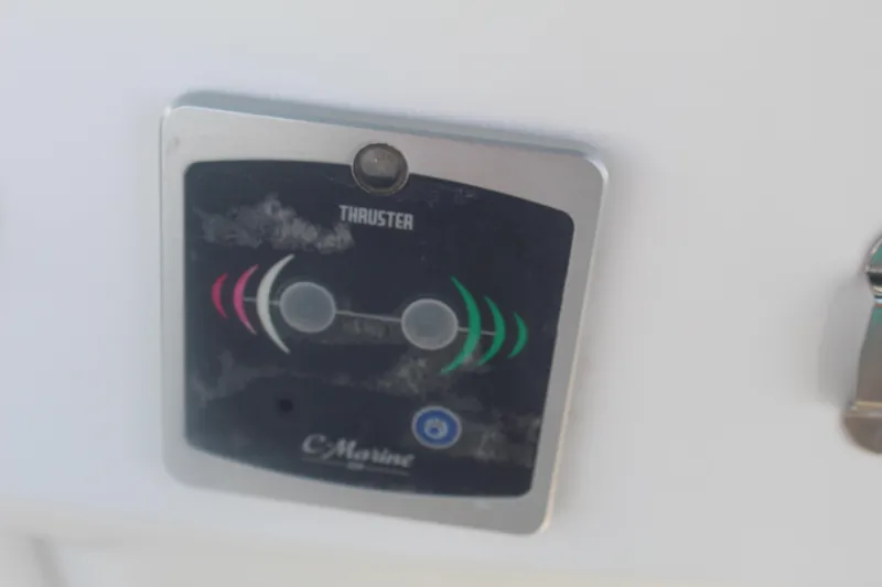 Slide: The Image of Control panel for thruster on 2001 Beneteau 411 sailboat. - 11