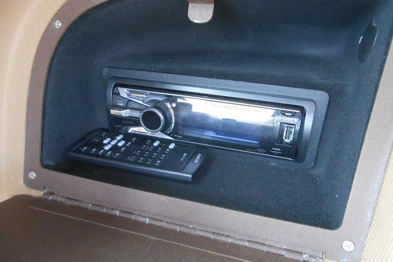 Slide: The Image of Sony car stereo system with remote in a 2015 Cobalt 296. - 17