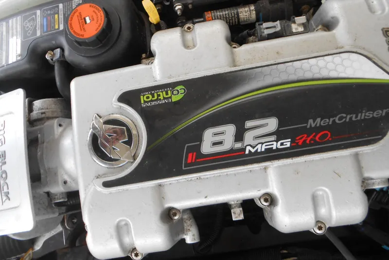 Slide: The Image of 2015 Cobalt 296 engine, MerCruiser 8.2 MAG H.O., emissions control technology. - 25