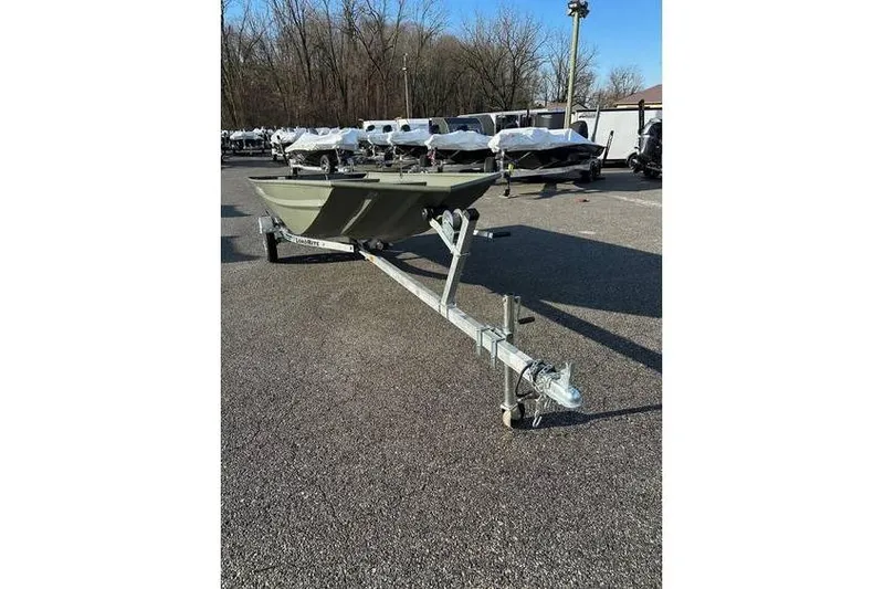 Slide: The Image of 2024 Polar Kraft MV1648 Jon Boat with trailer in parking lot. - 4