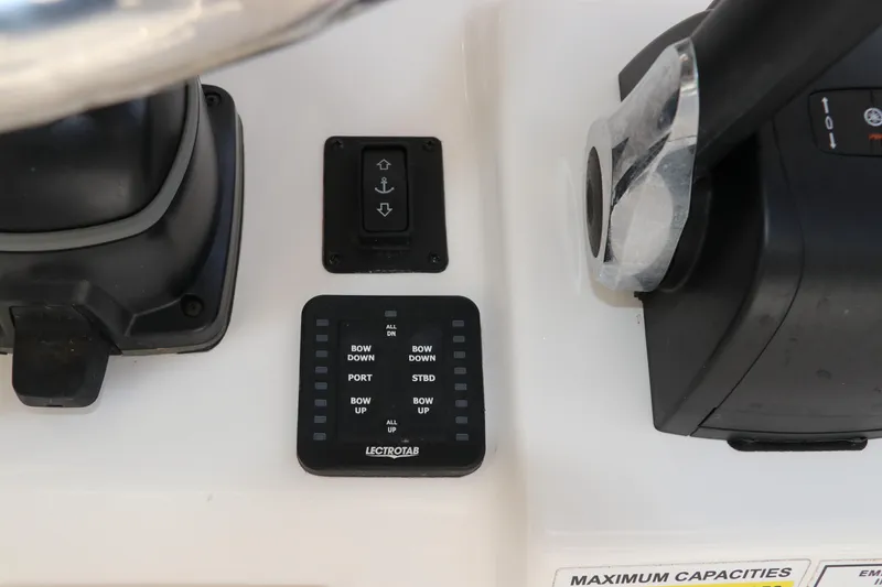 Slide: The Image of Control panel of a 2020 Tidewater 252 LXF boat with Lectrotab system. - 30
