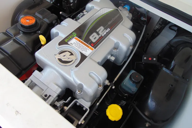 Slide: The Image of Engine compartment of a 2013 Crownline 235 SS boat featuring a 6.2L MerCruiser engine. - 20