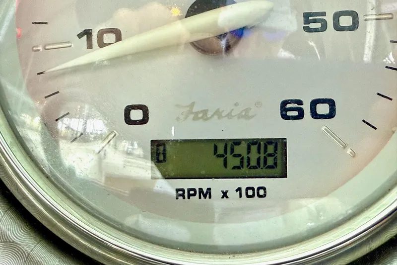 Slide: The Image of Tachometer of 2011 Rinker 276 Captiva showing 4508 RPM. - 36