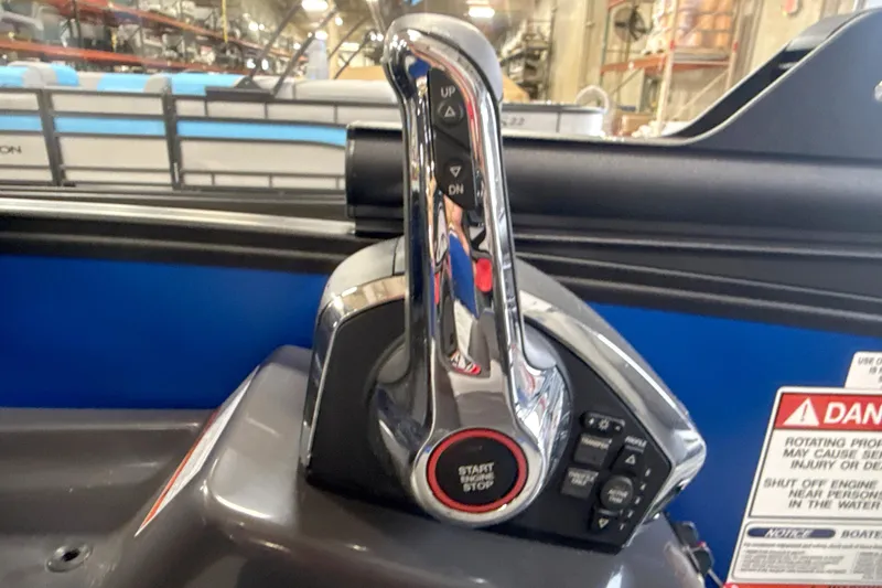 Slide: The Image of Control panel of a 2026 Bennington 24 MSB boat with start/stop button. - 4