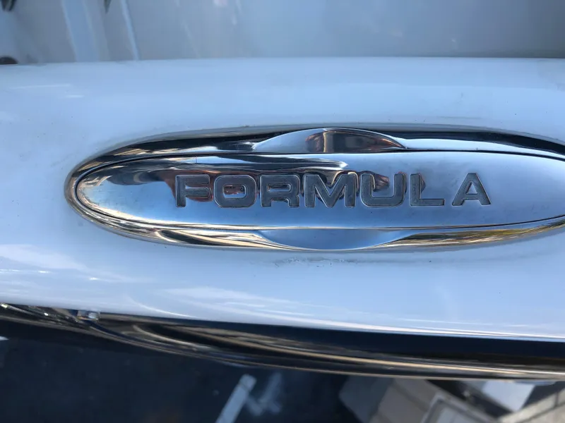 Slide: The Image of Chrome 'Formula' emblem on 2013 Formula 350 Sun Sport boat. - 37