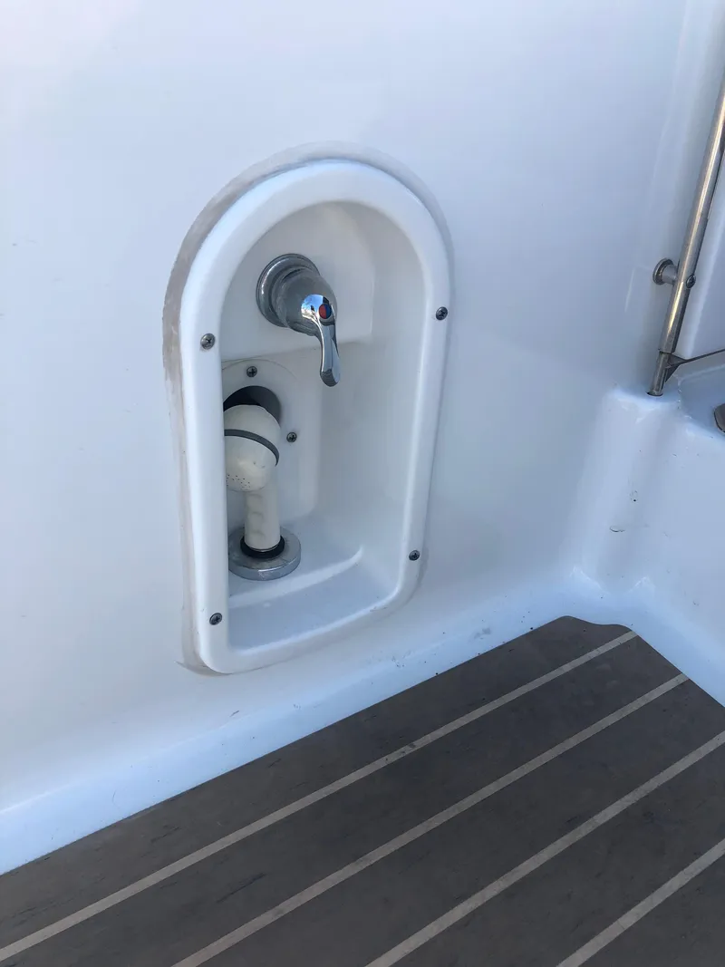 Slide: The Image of 2013 Formula 350 Sun Sport boat shower fixture on deck. - 42