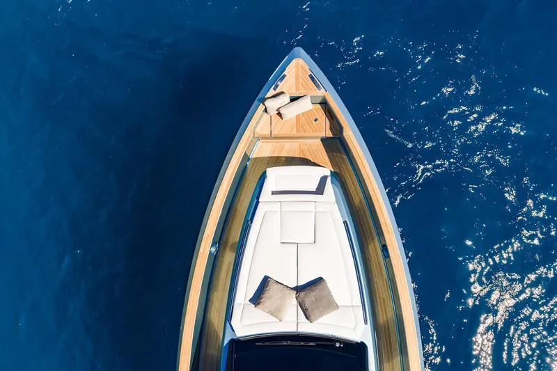 Slide: The Image of 2026 Pardo Yachts P43R cruising with powerful triple outboard engines. - 20