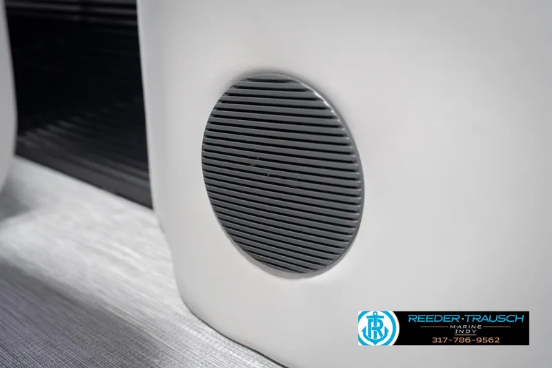 Slide: The Image of Speaker detail on 2026 Bennington 22 SSB boat interior, featuring sleek design elements. - 45
