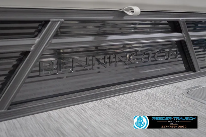 Slide: The Image of 2026 Bennington 22 SSB boat detail with Reeder Trausch Marine logo. - 57