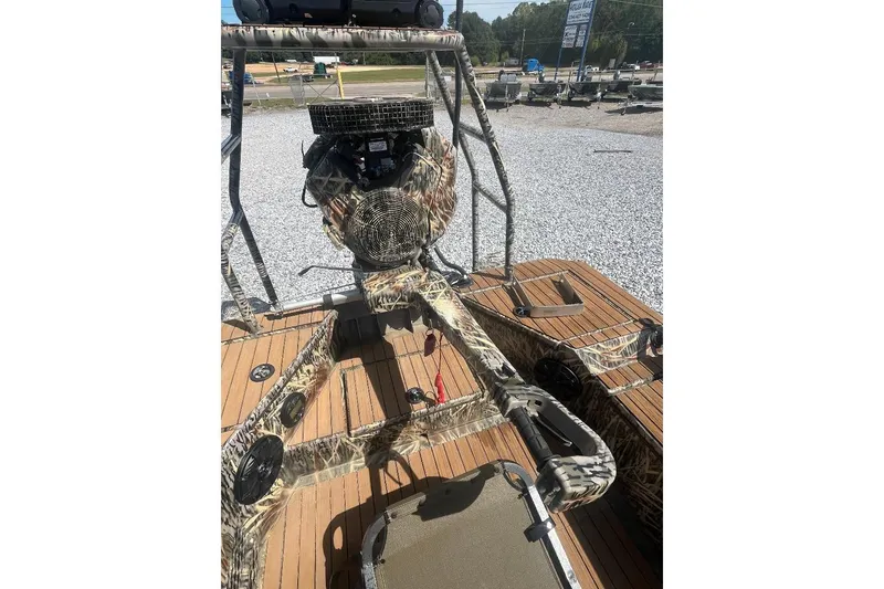 Slide: The Image of Custom 1854 boat, 2024 model, featuring a sleek wooden deck design. - 7