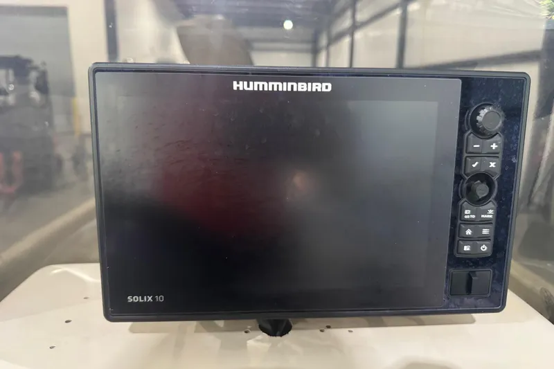 Slide: The Image of Humminbird Solix 10 fish finder on 2020 Xpress X18B boat dashboard. - 5