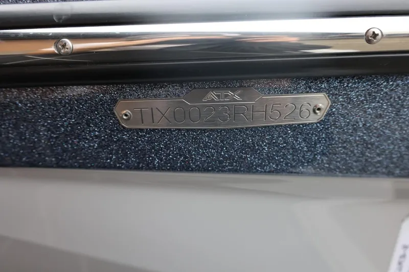 Slide: The Image of ATX Surf Boats 22 Type-S 2026 hull identification number plate. - 19