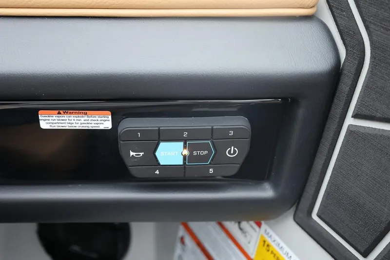 Slide: The Image of Control panel of 2026 ATX Surf Boats 22 Type-S with start/stop button. - 47