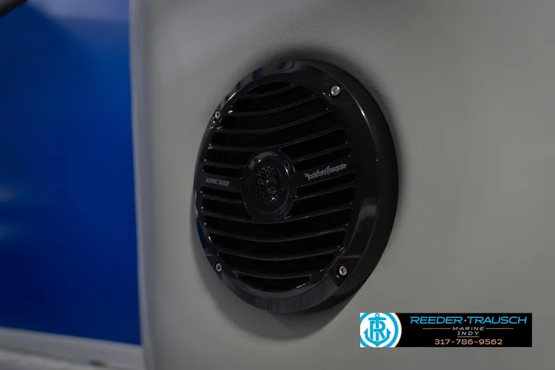 Slide: The Image of Marine-grade speaker on 2026 Bennington 23 SSB boat, featuring Rockford Fosgate audio system. - 45