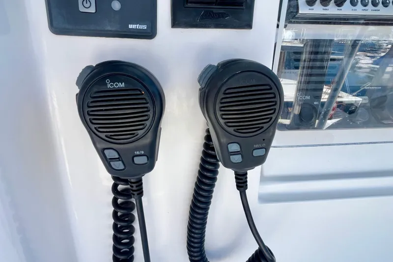 Slide: The Image of Simrad AP26 autopilot display on 2006 Bertram 390 Convertible yacht. - 62