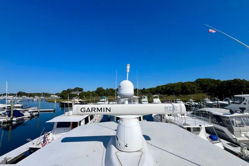 Slide: The Image of Engine room of 2006 Bertram 390 Convertible with Cruisair systems and piping. - 74