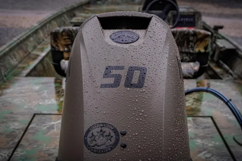 Slide: The Image of Raindrops on 2026 G3 17SC boat engine, showcasing rugged design and durability. - 9