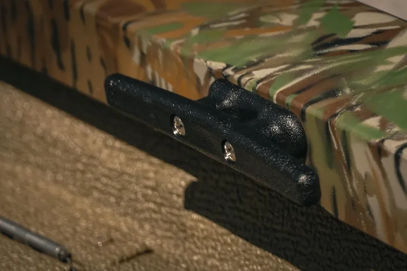 Slide: The Image of 2026 G3 Sportsman 1710 boat cleat with camouflage design. - 18