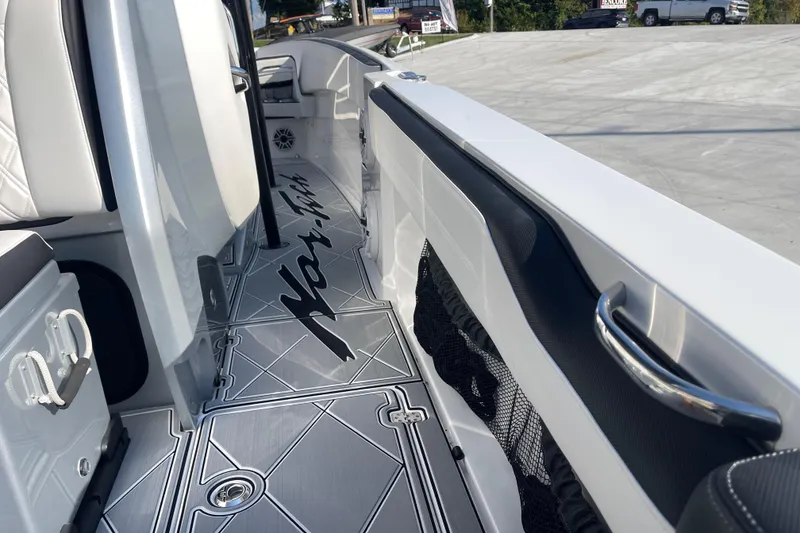 Slide: The Image of 2025 Nor-Tech 340 Sport Center Console interior with sleek design and modern features. - 14