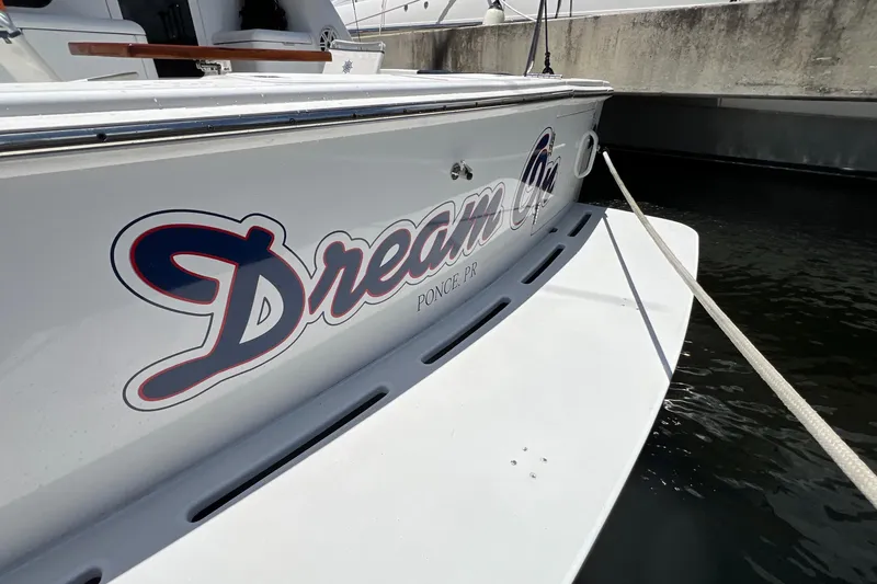 Slide: The Image of Bertram 450 yacht named "Dream On" docked, 2005 model, Ponce, PR. - 30