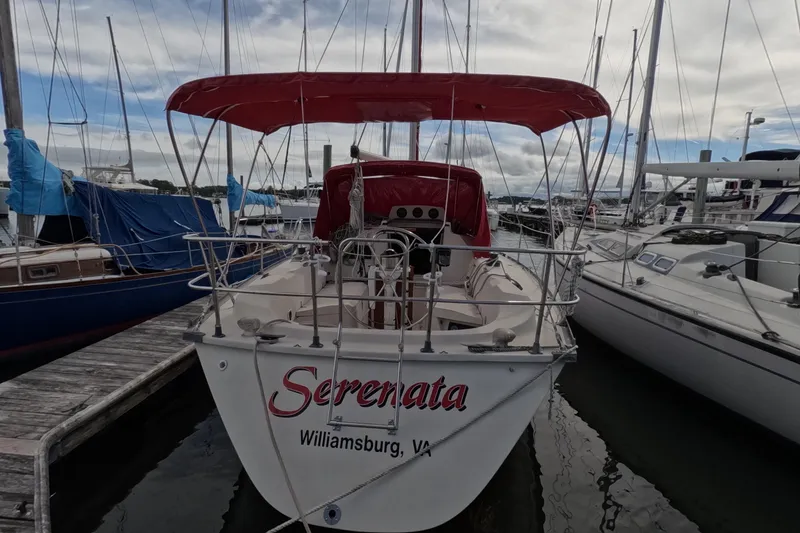 The Image of 1985 Mirage 35 sailboat "Serenata" docked in Williamsburg, VA marina. - 1
