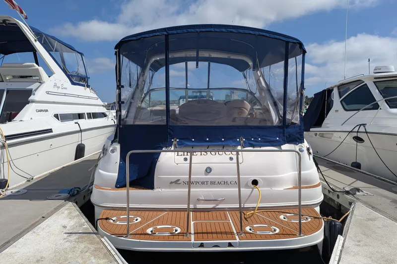 Slide: The Image of 2001 Sea Ray 340 Sundancer docked in Newport Beach marina. - 21