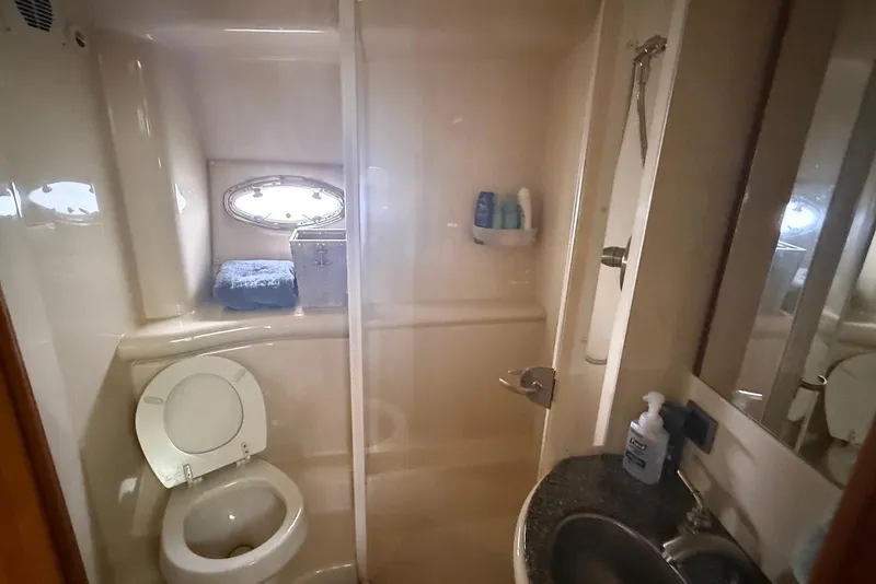 Slide: The Image of Luxurious interior of a 2004 Meridian 408 Motoryacht with plush seating and modern amenities. - 12