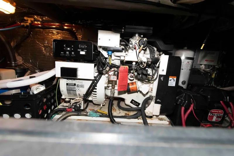 Slide: The Image of Engine room of 2004 Meridian 408 Motoryacht with Kohler power systems. - 26