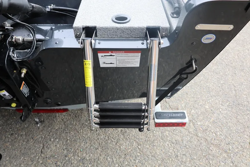 Slide: The Image of 2026 Lund 1775 Adventure Sport boat ladder and rear details. - 16