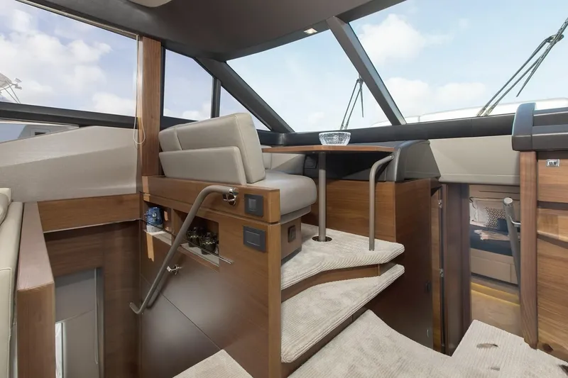 Slide: The Image of Luxurious bedroom on a 2015 Princess Flybridge 68 yacht. - 15