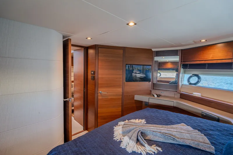 Slide: The Image of Luxurious cabin interior of 2015 Princess Flybridge 68 Motor Yacht. - 31