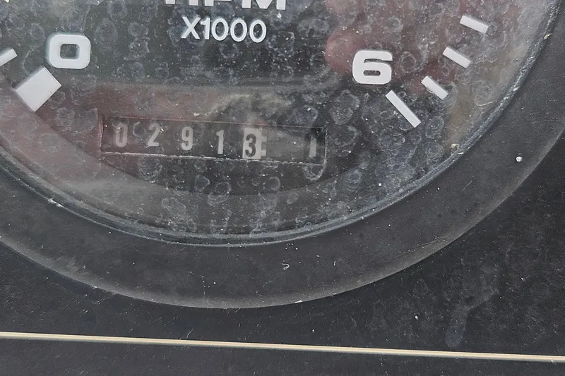 Slide: The Image of Close-up of a tachometer reading 2913 hours on a 2003 Beneteau Oceanis Clipper 393. - 8
