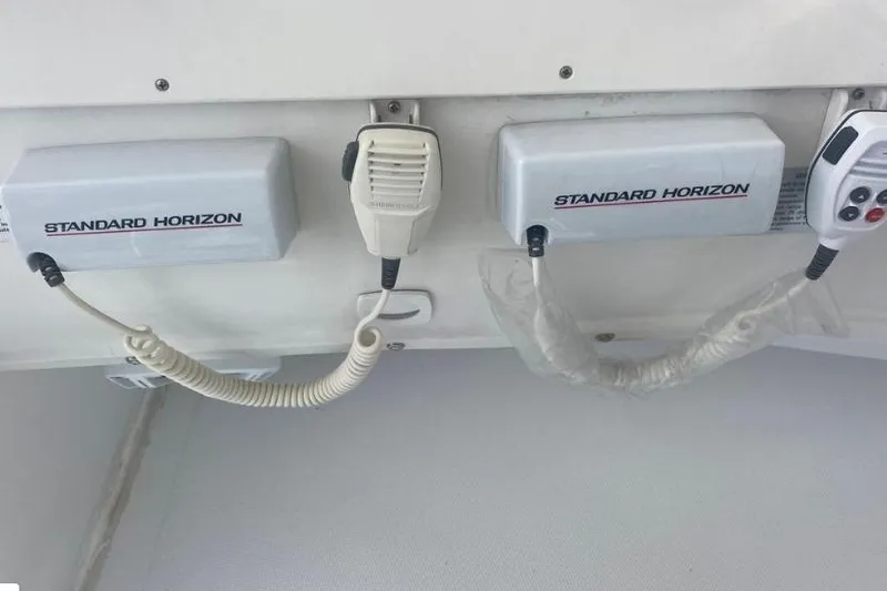Slide: The Image of Standard Horizon marine radios on 2000 Luhrs Tournament 360 Convertible boat. - 13
