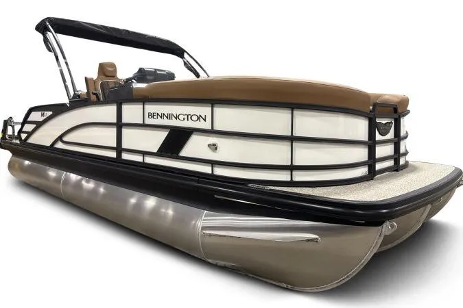 Slide: The Image of 2026 Bennington 22 MSBSF pontoon boat with sleek design and luxurious seating. - 11