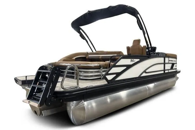 Slide: The Image of 2026 Bennington 22 MSBSF pontoon boat with sleek design and comfortable seating. - 9
