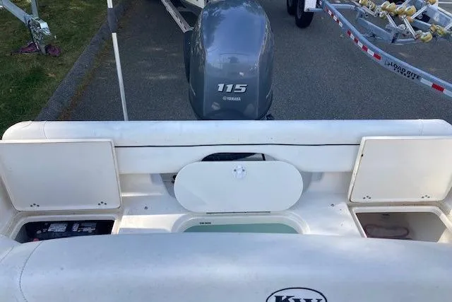 Slide: The Image of 2013 Key West 189 FS boat with Yamaha 115 engine, rear view. - 16