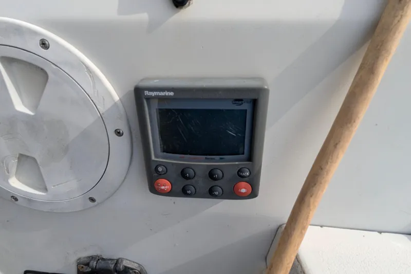 Slide: The Image of Control panel of a 1980 C&C 36 sailboat with Yanmar engine gauges. - 21