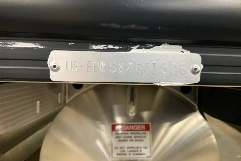 Slide: The Image of Hull identification number on a 2026 Bennington 23 SSRSF boat. - 15