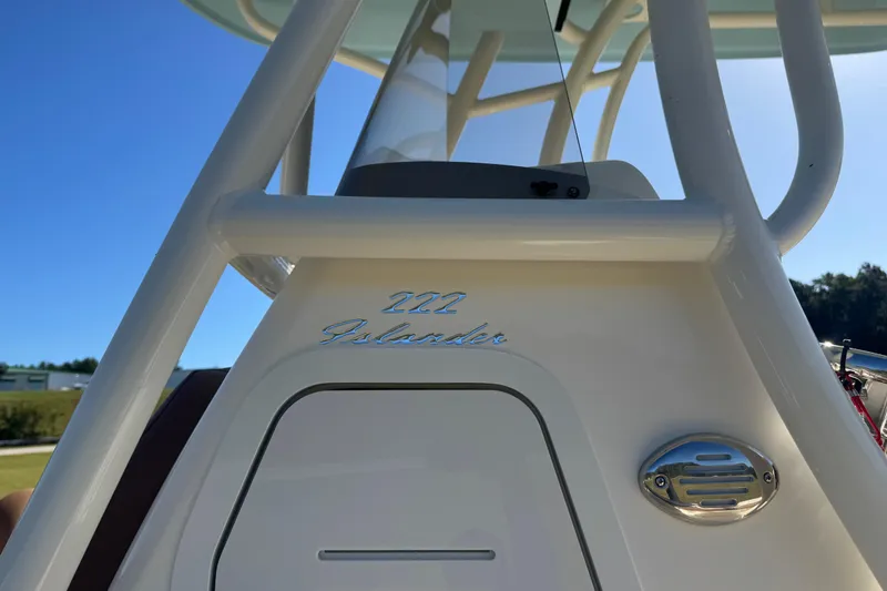 Slide: The Image of 2026 Pioneer 222 Islander boat detail with sleek design and modern features. - 3