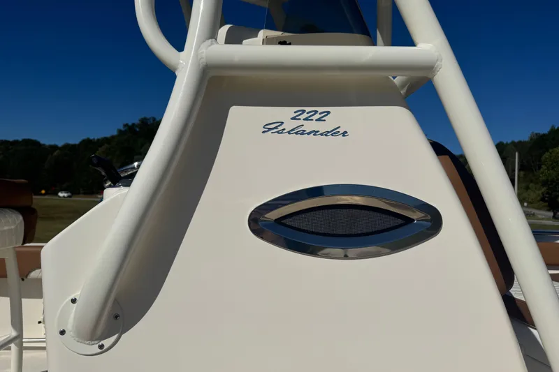Slide: The Image of 2026 Pioneer 222 Islander boat detail with sleek design and modern features. - 5