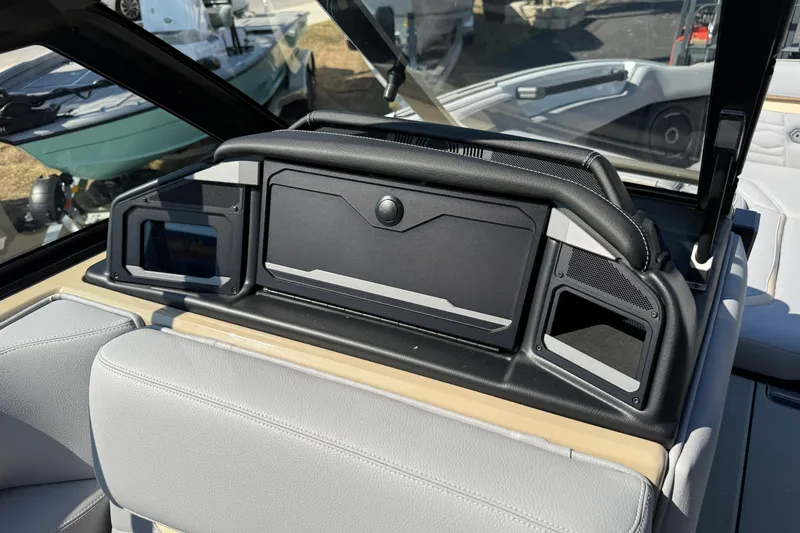 Slide: The Image of 2026 Supra SL 450 boat interior with modern dashboard and seating. - 63